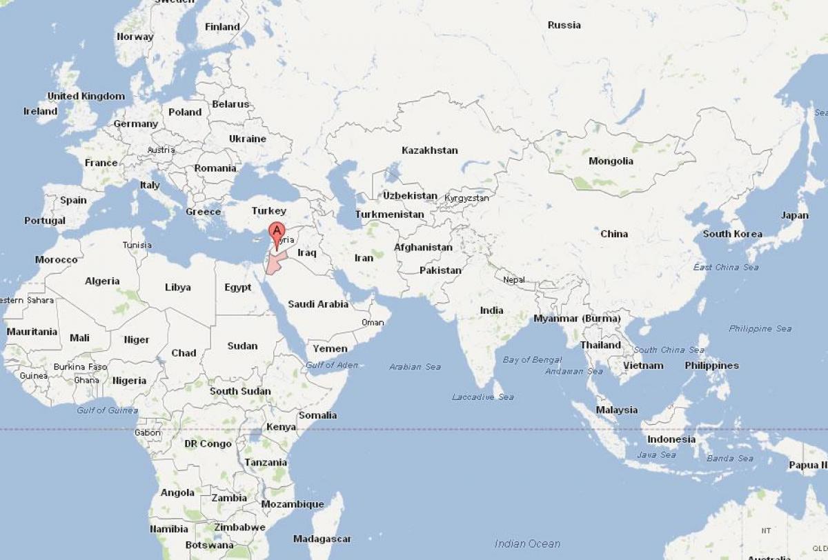 Jordan lokasi di peta dunia