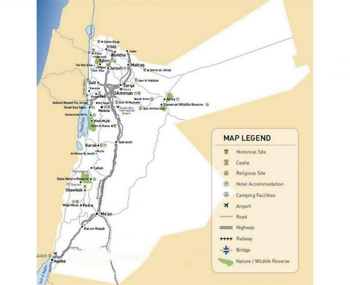 Jordan peta perjalanan