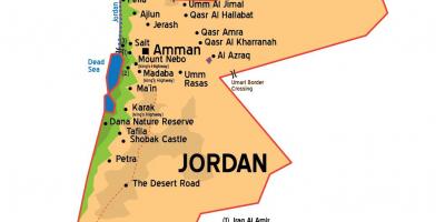 Jordan bandar-bandar peta