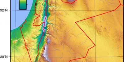Peta Jordan topografi