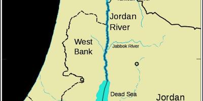 Jordan sungai timur tengah peta