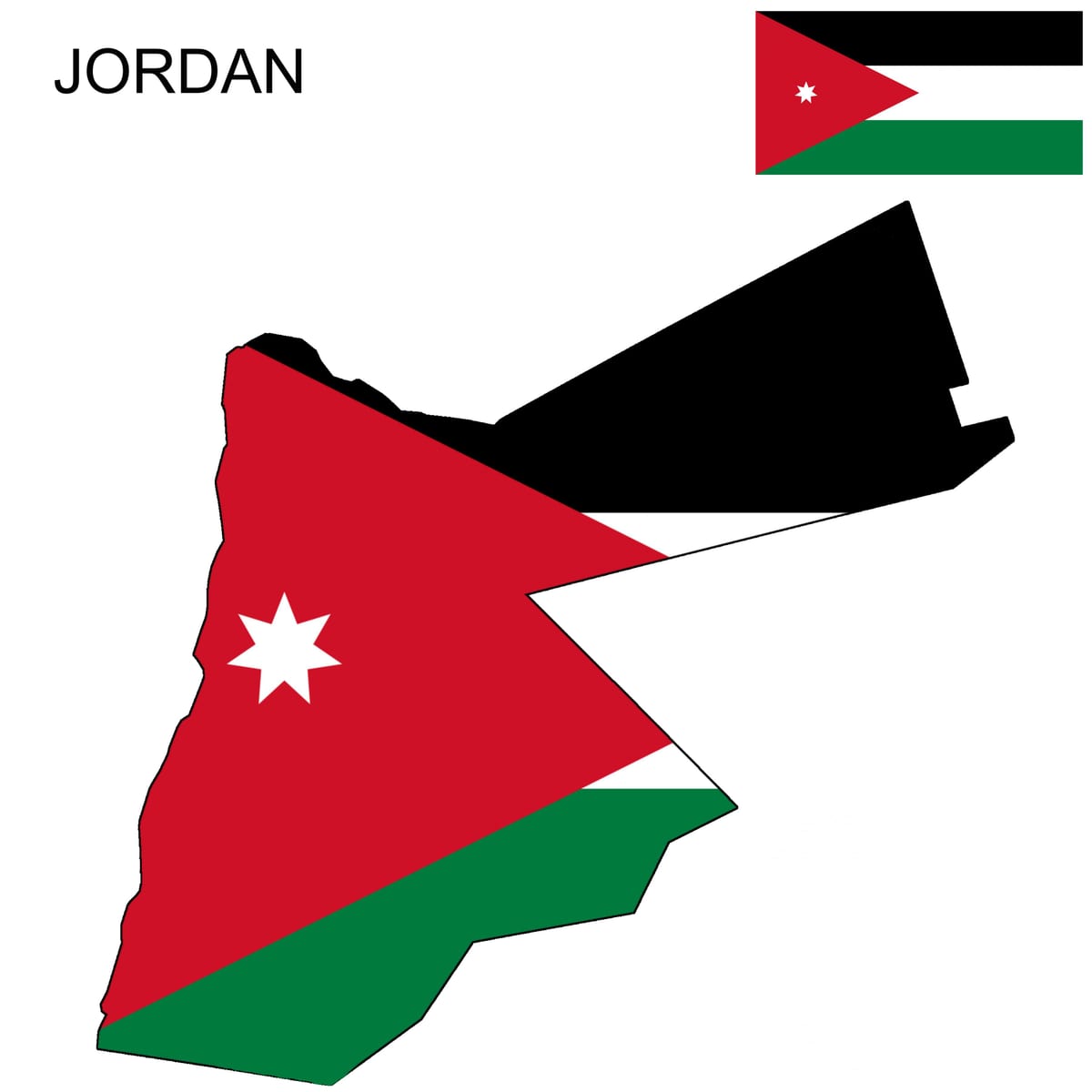 peta Jordan peta bendera