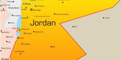 Peta Jordan timur tengah